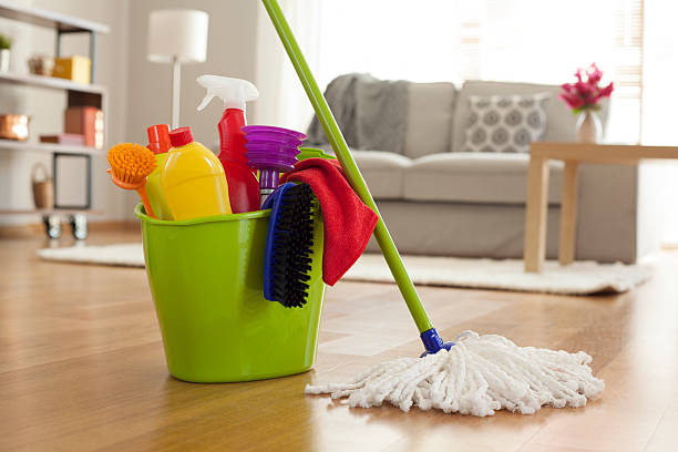 Living room cleaning