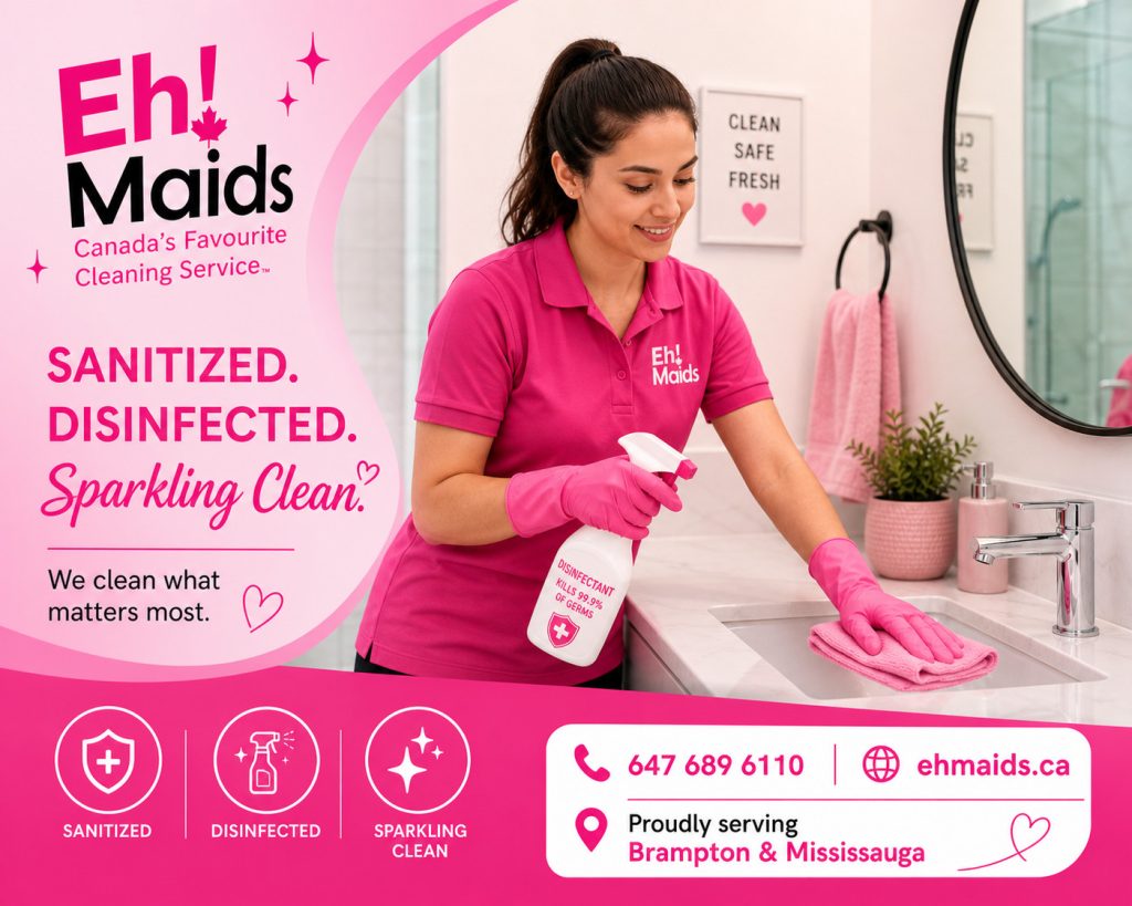Cleaning lady cleaning the bathroom